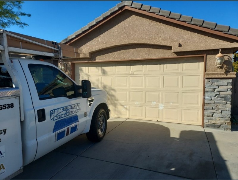 New, stylish carriage house door